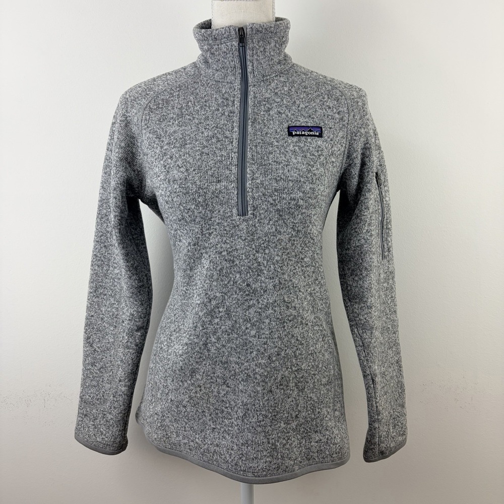 Patagonia Better Sweater Women's XS Birch White 1/4 Zip Fleece Pullover 25617